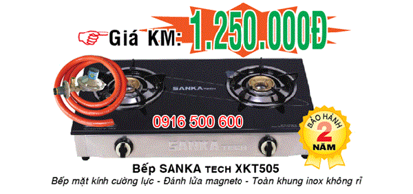 Sản phẩm bếp gas Sanka tech XKT 505